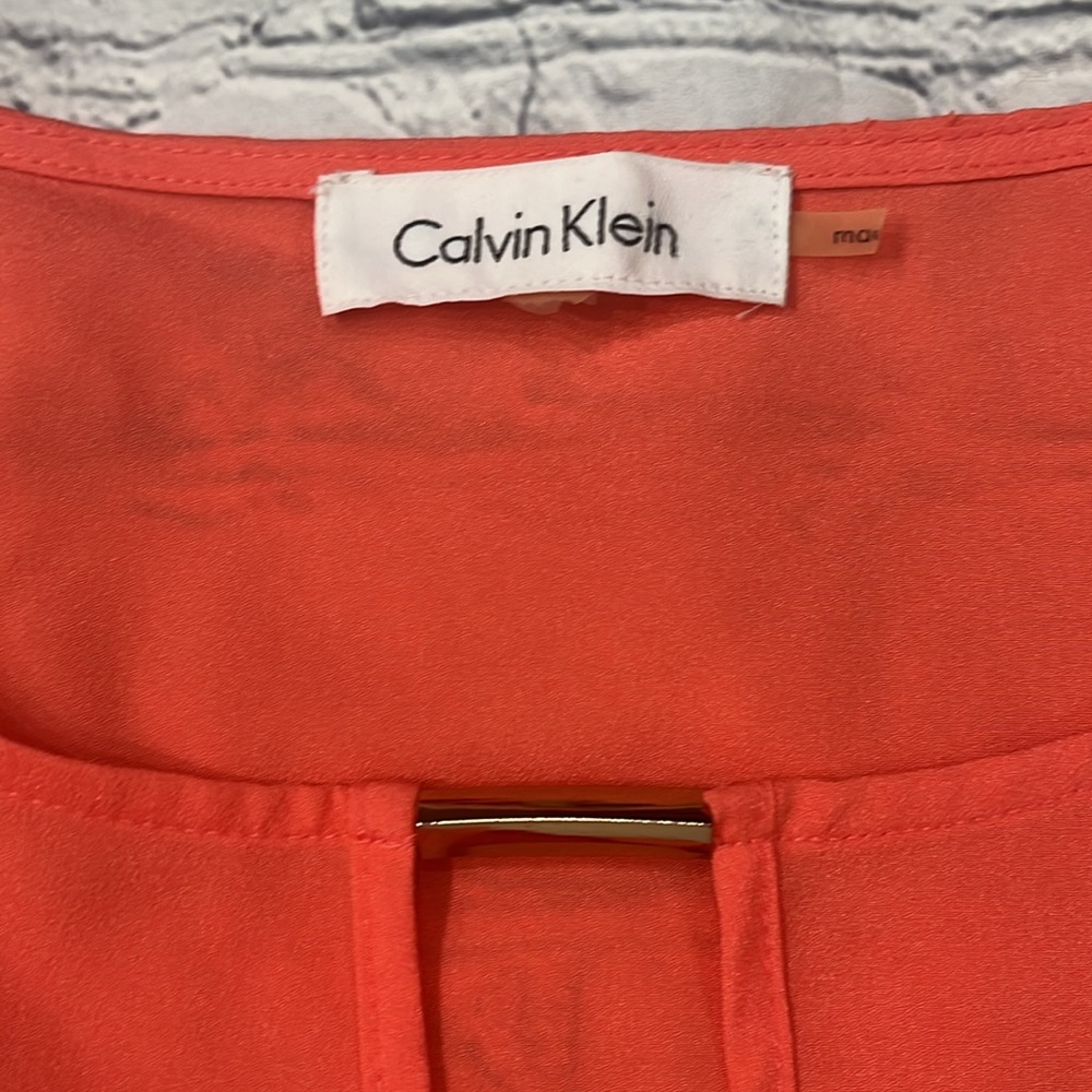 Calvin Klein Orange Blouse - Picture 9 of 12